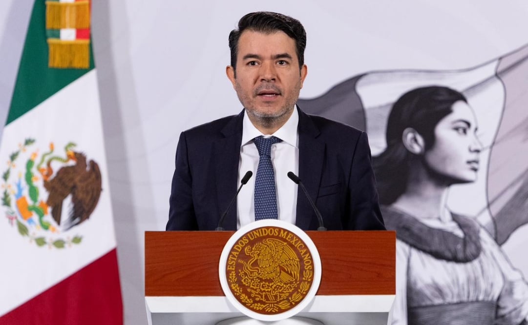 Félix Arturo Medina Padilla, subsecretario subsecretario de Derechos Humanos, Población y Migración, en la conferencia de prensa en Palacio Nacional el 27 de marzo de 2026. Foto: Hugo Salvador / EL UNIVERSAL