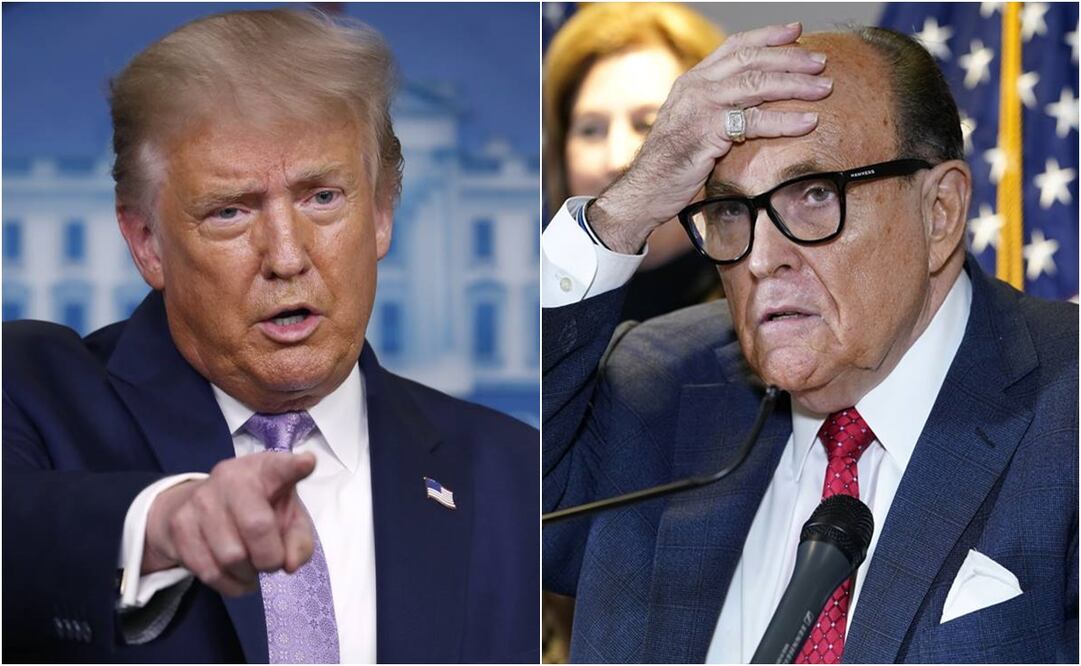 Donald Trump (izquierda) y Rudy Giuliani. Fotos: AP