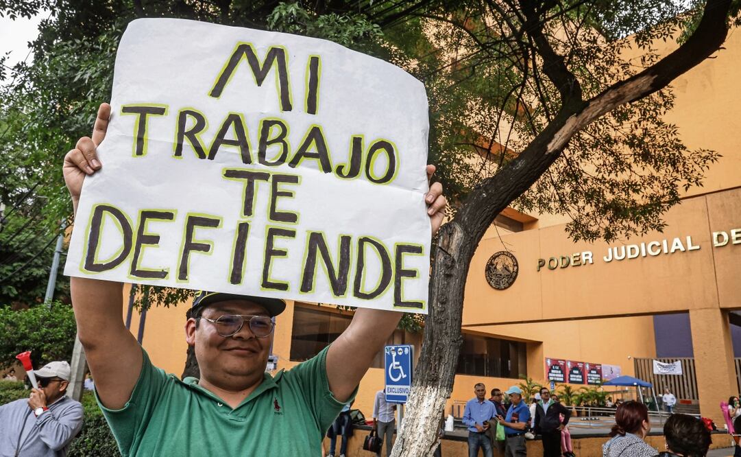 Más de 50 mil empleados y jueces de todo el país se organizaron para detener la impartición de justicia en rechazo a la reforma. Foto: Christian Torres | El Universal