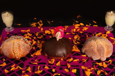 Este pan de muerto está inspirado en las tradiciones oaxaqueñas