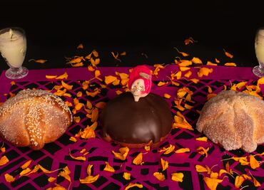Este pan de muerto está inspirado en las tradiciones oaxaqueñas