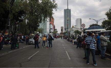 Cierran Paseo de la Reforma por presencia de manifestantes