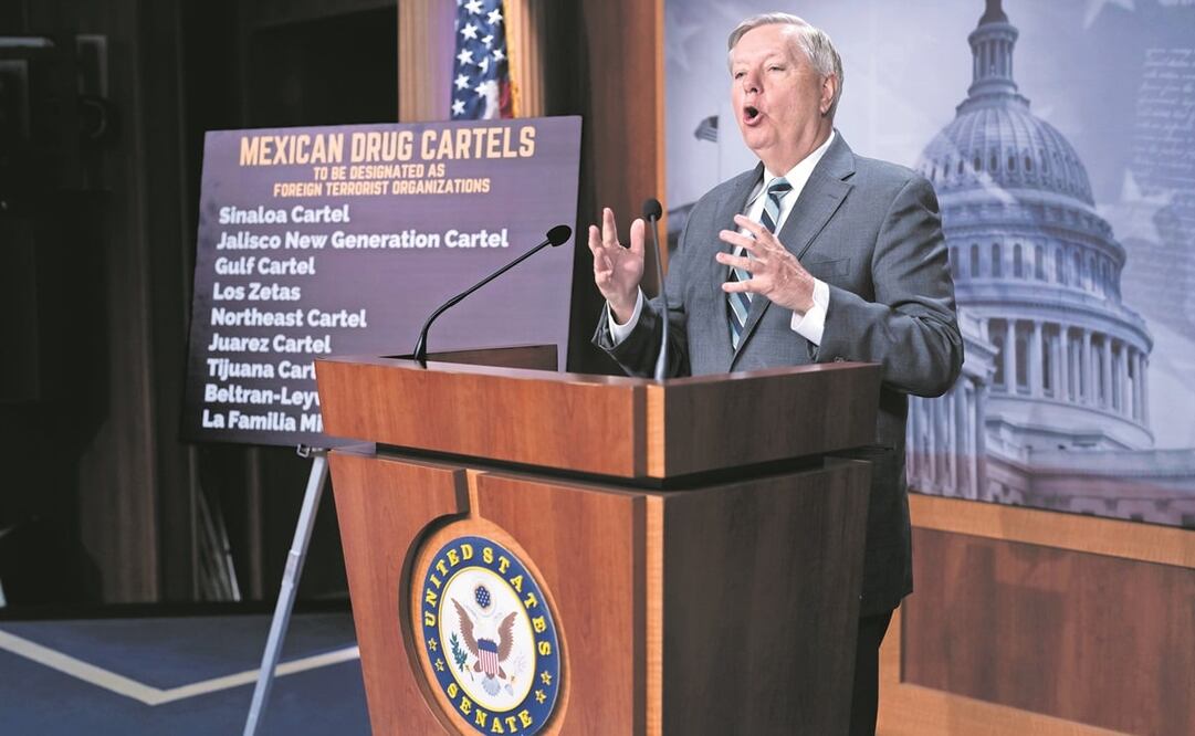 El senador Lindsey Graham, partidario de designar terroristas a cárteles. Foto: J. Scott Applewhite / AP