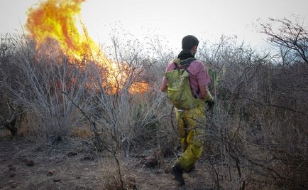 Combaten 9 incendios forestales en Puebla 