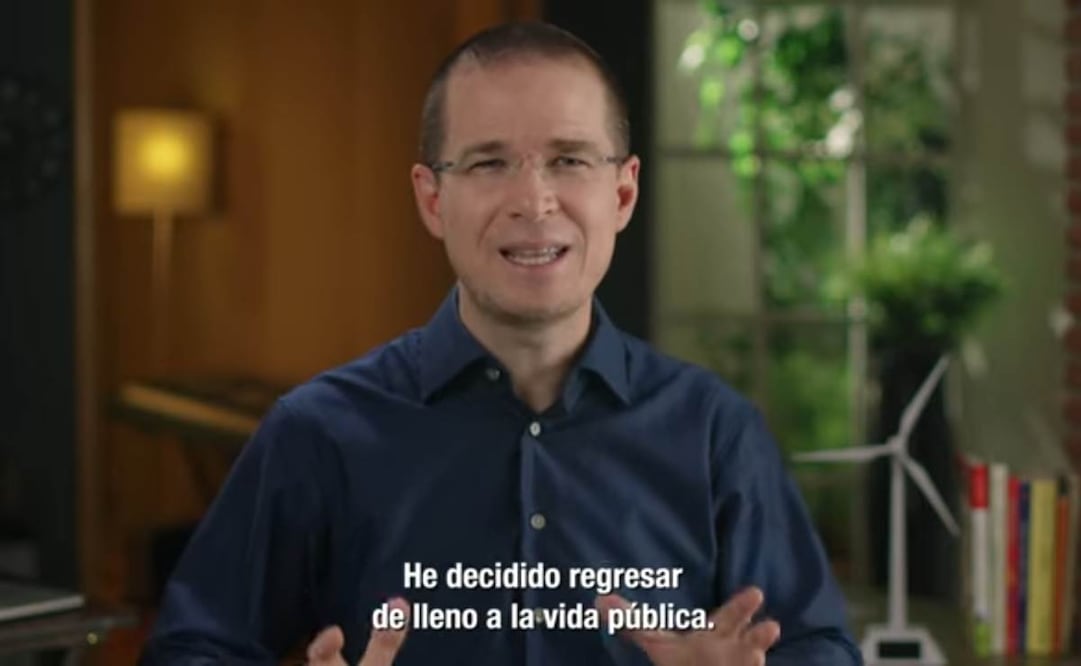 El excandidato presidencial Ricardo Anaya dice que regresa de lleno a la vida pública