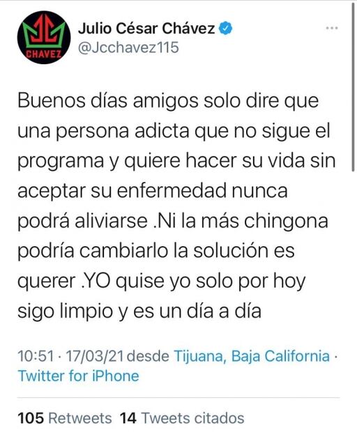 ¿Julio César Chávez manda indirecta a Rafael Amaya?