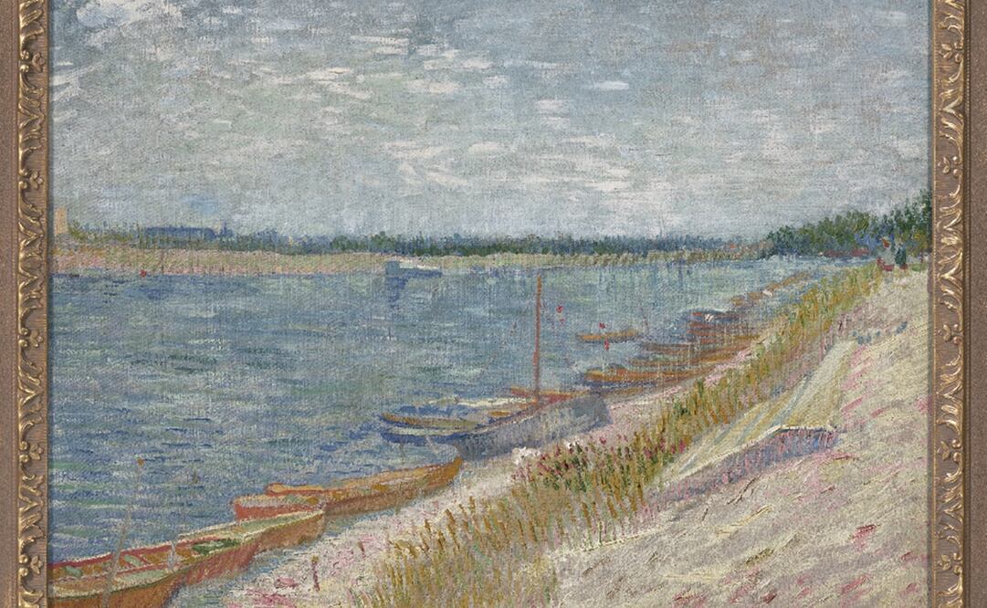 "Barcos amarrados" de Vincent van Gogh. Foto: EFE/CHRISTIE'S IMAGES LTD.