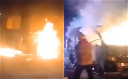 Pleito entre transportistas deja 4 vehículos incendiados en Santa Clara Ocoyucan, Puebla; Fiscalía investiga causas de conflicto