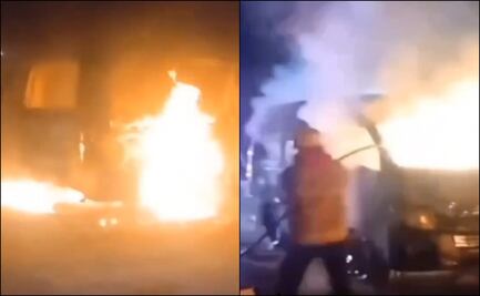 Pleito entre transportistas deja 4 vehículos incendiados en Santa Clara Ocoyucan, Puebla; Fiscalía investiga causas de conflicto