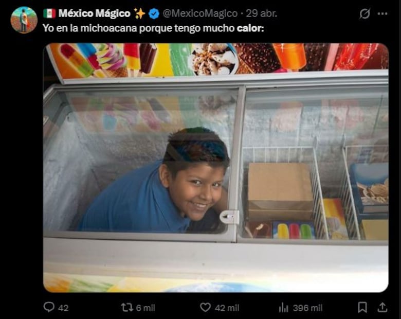 Así reaccionaron los internautas a las altas temperaturas. Foto: redes sociales