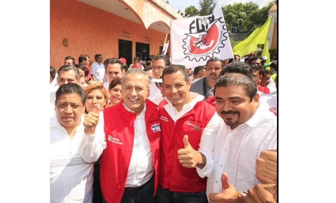 Beltrones y el abanderado del PRI al gobierno de Oaxaca, Alejandro Murat. /Tomada de @alejandromurat