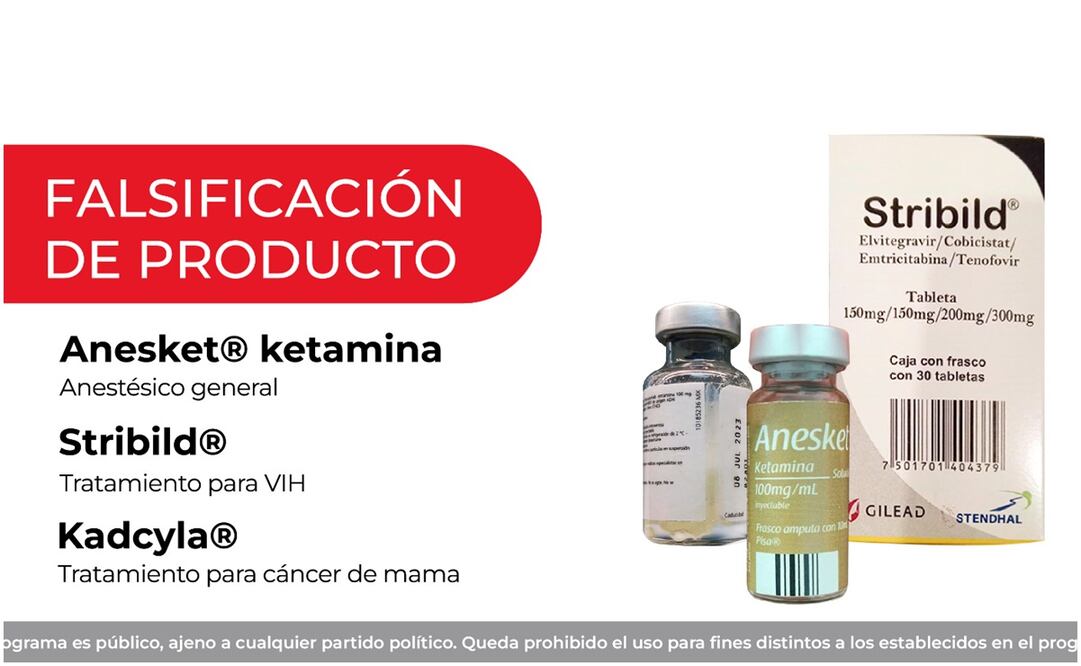 Cofepris alerta por falsificación de medicamentos para tratar cáncer de mama y VIH. Foto: Especial