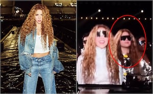 Lo logró, imitadora de Shakira camina a su lado durante su cuarto concierto  en la CDMX