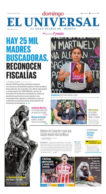Portada impresa del 10 de mayo del 2026