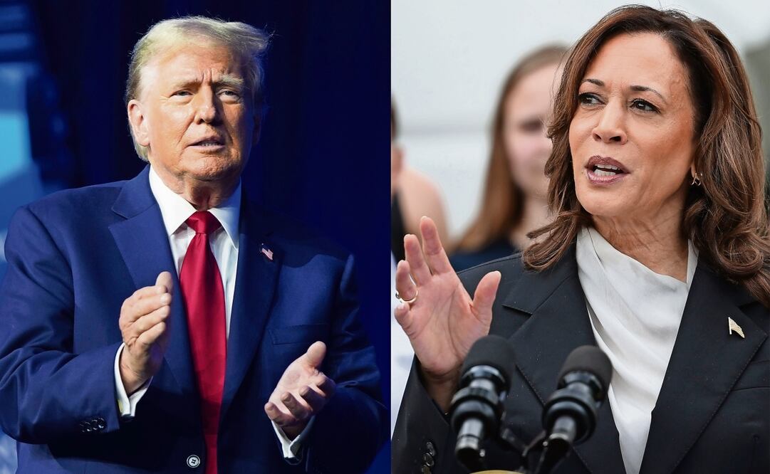 El expresidente estadounidense Donald Trump afirmó que estaría dispuesto a debatir en varias ocasiones con la candidata demócrata, Kamala Harris. Foto: EFE