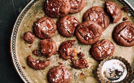 Galletas de mantequilla con chocolate y sal de mar