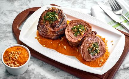 Tapa de rib eye con espinacas a la parrilla