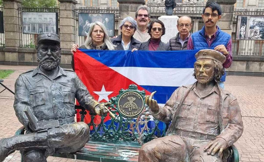 Cubanos en México convocan a manifestación para restituir estatuas del “Che” y Fidel Castro. Foto: Especial