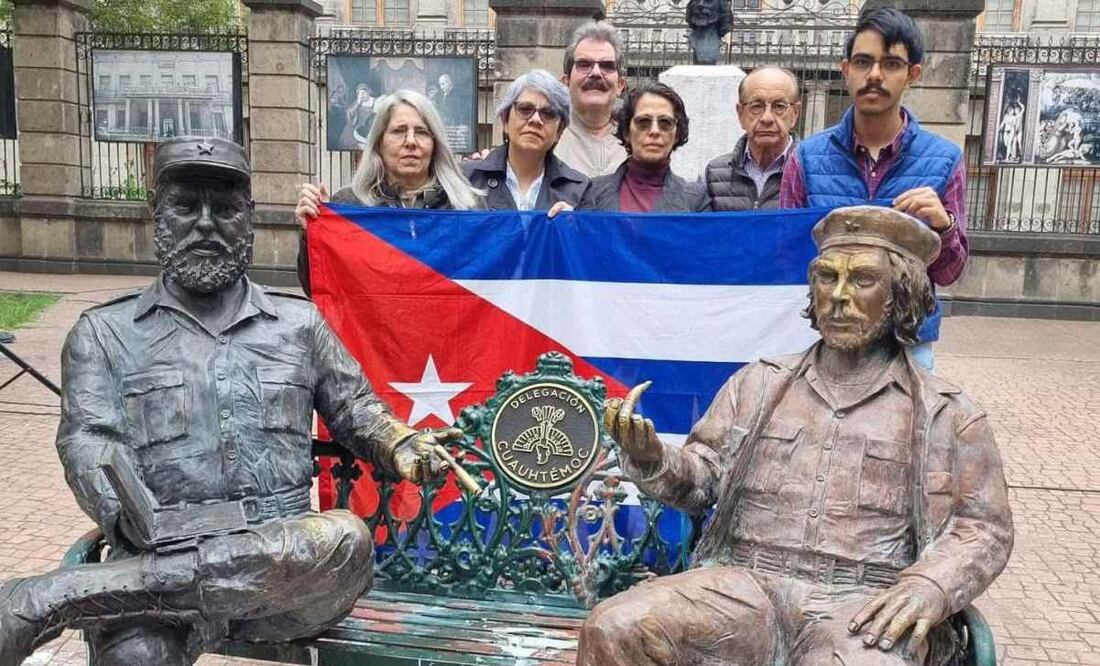 Cubanos en México convocan a manifestación para restituir estatuas del “Che” y Fidel Castro. Foto: Especial