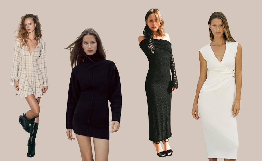 El vestido que estiliza todo el cuerpo sin apretar nada. Fotos: Zara