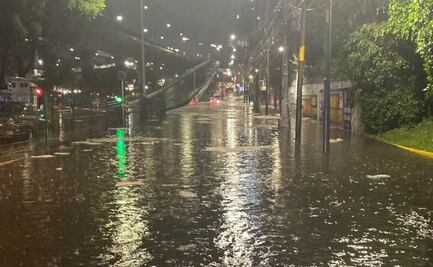 Por fuertes lluvias, Tren Ligero ofrece servicio provisional de Tasqueña a Estadio Azteca; reportan acumulación de agua en Huipulco