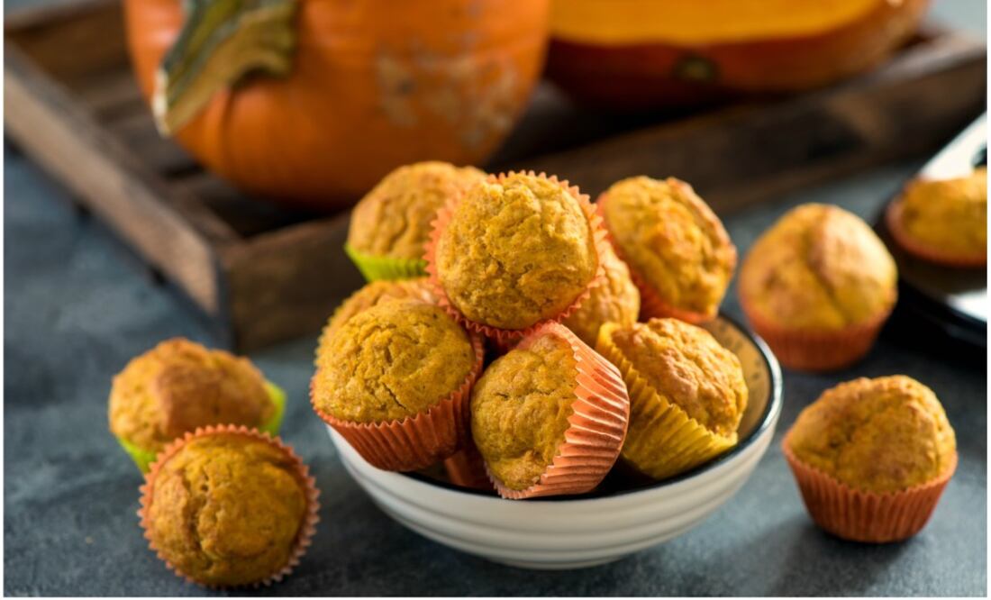 Foto: istock/ Muffins de calabaza