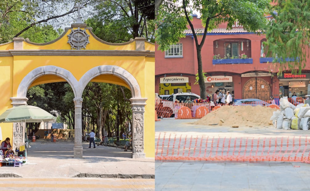 Las obras en el Jardín Centenario van a concluir el 24 de febrero y en el Hidalgo, antes del 7 de marzo, indicaron trabajadores. Fotos: Santiago Cadena / EL UNIVERSAL