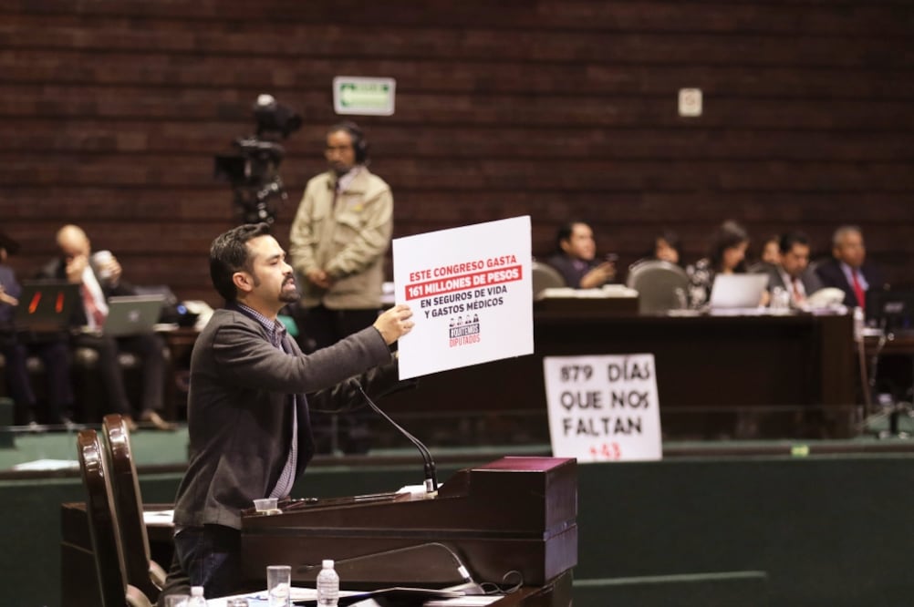 El diputado de MC, Jorge Álvarez Maynez, presentó una iniciativa para eliminar 100 diputados plurinominales y así ahorrarle millones al Poder Legislativo (SAÚL LÓPEZ. CUARTOSCURO)