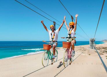Conoce la nueva bicicleta aérea más larga del mundo