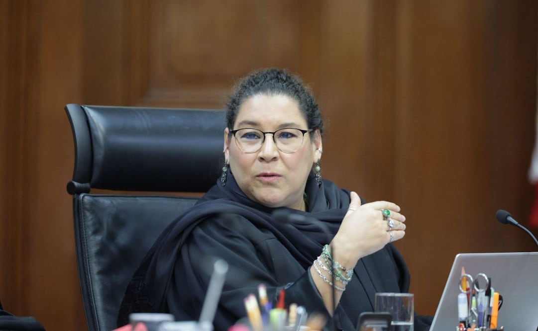 La ministra Lenia Batres Guadarrama durante sesión de l pleno de la Suprema Corte de Justicia de la Nación del pasado 14 de abril de 2026. Foto: SCJN