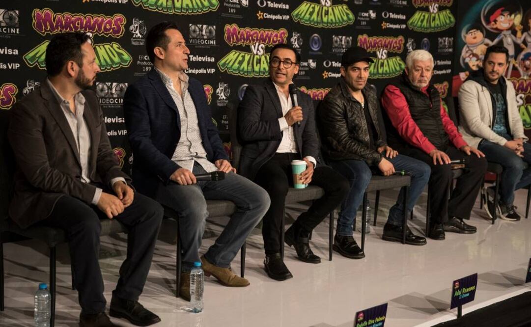 Adal Ramones y Omar Chaparro pusieron sus voces a "Marcianos vs mexicanos" FOTO: Christopher Rogel Blanquet