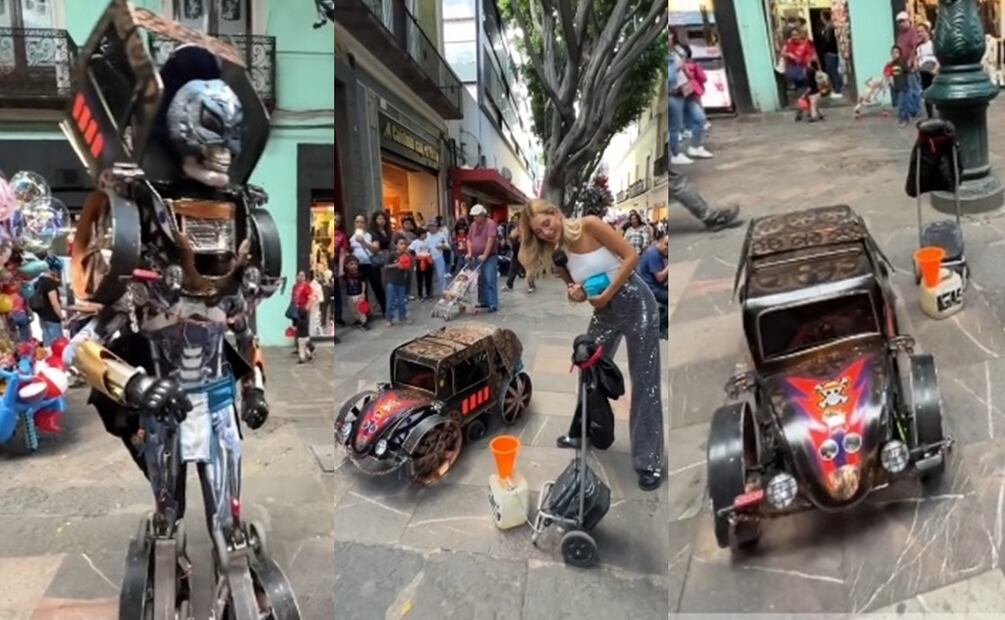 Un Transformer viral en Puebla. Fuente: TikTok @maggiemoficial