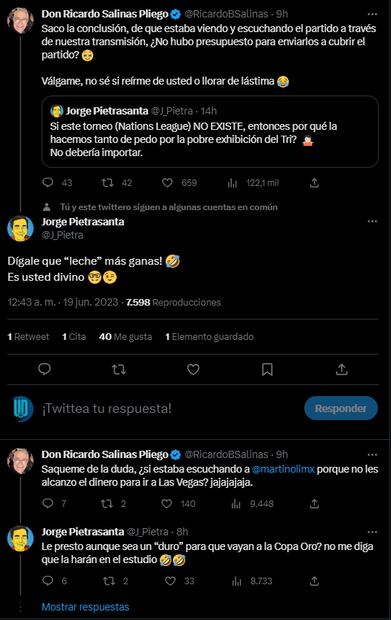 Salinas y Pietrasanta se hicieron de palabras