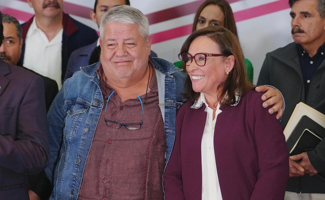 Aspirantes de Morena a la gubernatura de Veracruz, Rocío Nahle y Manuel Huerta. Foto: Facebook Mario Delgado