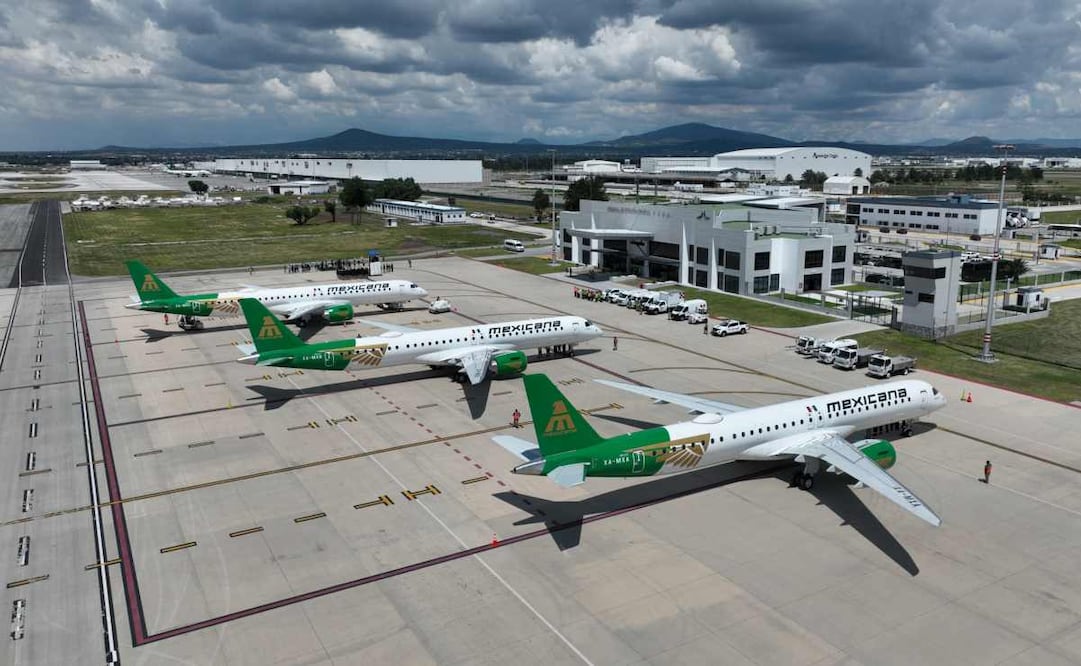 Mexicana recibió el tercer avión Embraer E195-E2. Foto: Tomada de la cuenta de X de @Claudiashein.