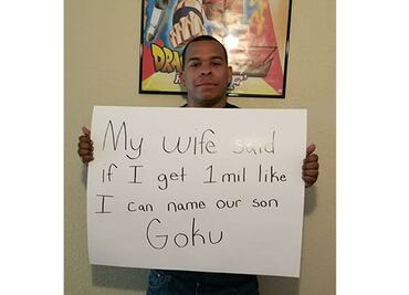 Padre en EU gana apuesta en Facebook a su esposa y llamará "Gokú" a su hijo