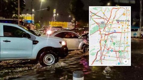 ¡Toma tus precauciones! Lluvia deja inundaciones y caos vial en la CDMX