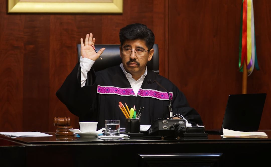 Hugo Aguilar Ortiz, ministro presidente de la Suprema Corte de Justicia la Nación, en sesión del pasado 13 de noviembre de 2025. Foto: Carlos Mejía/ EL UNIVERSAL