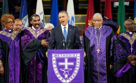  Obama canta "Amazing Grace" en funeral de Charleston
