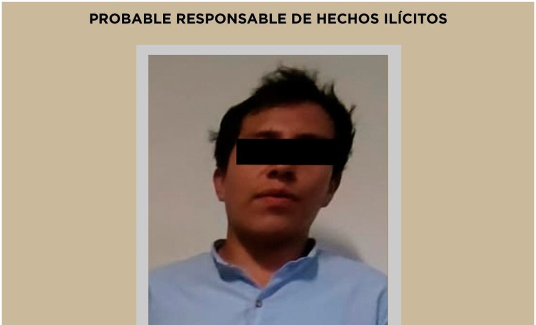 Detienen a Eduardo “N” de 26 años de edad por agredir a su pareja sentimental. Foto: Especial