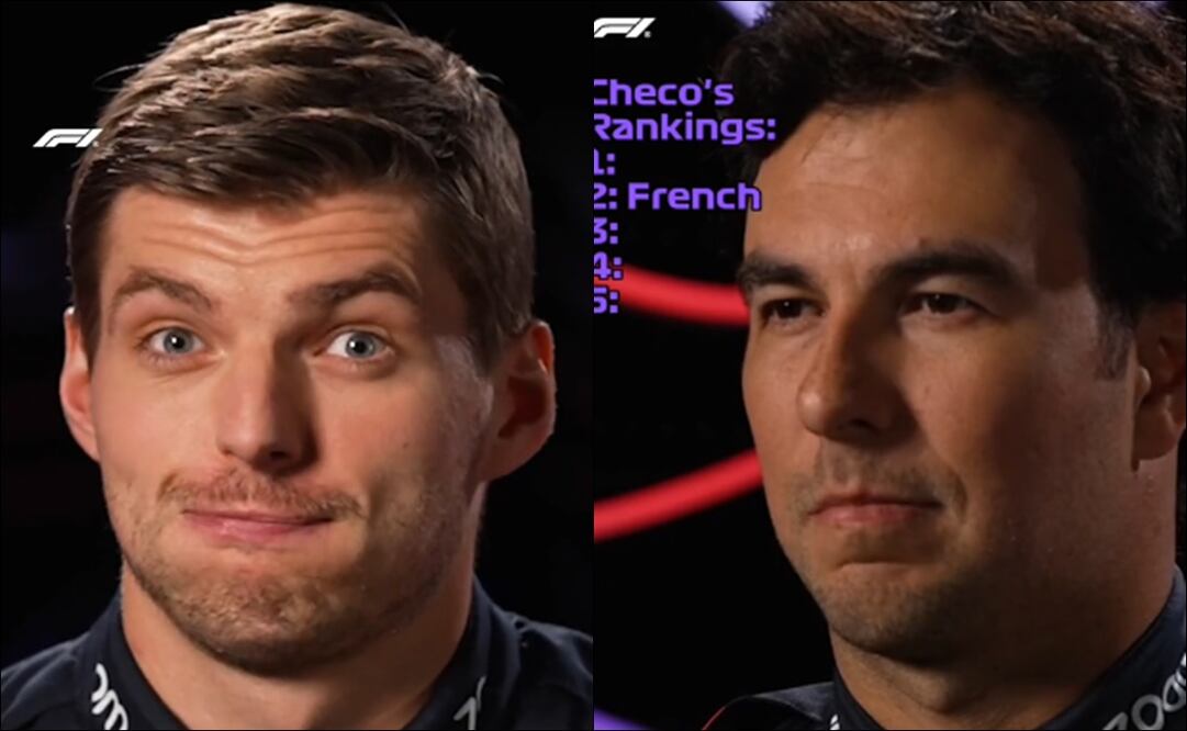 Max Verstappen y Checo Pérez en la dinámica sobre gastronomía de la Fórmula 1 - Fotos: Capturas de pantalla