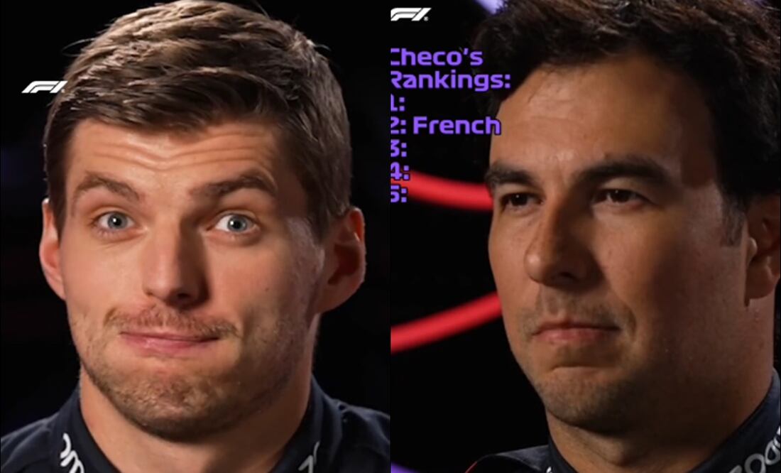 Max Verstappen y Checo Pérez en la dinámica sobre gastronomía de la Fórmula 1 - Fotos: Capturas de pantalla