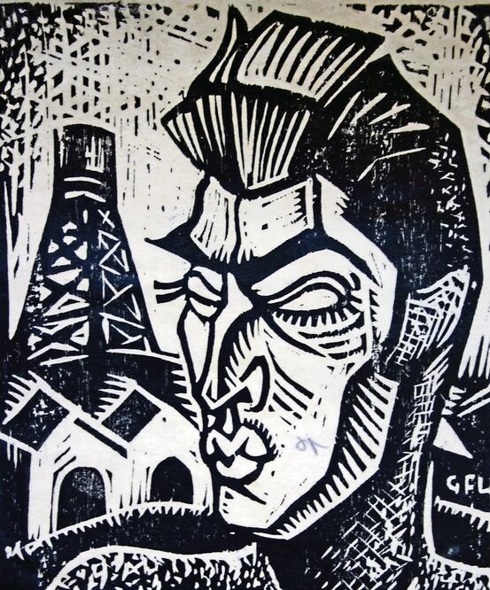 Serafín Delmar, c. 1920, de Gabriel Fernández Ledesma, en Redes de vanguardia: Amauta y América Latina 1926–1930. Colección Andrés Blaisten, Mexico City/Cortesía Herederos de Gabriel Fernández Ledesma