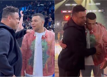 VIDEO: Kylian Mbappé y Ronaldo tienen emotivo encuentro en la NBA