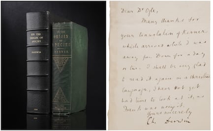 Carta firmada por Charles Darwin será subastada