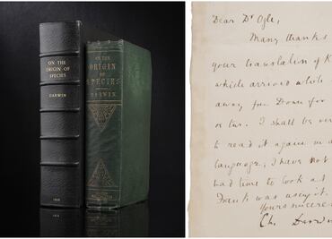 Carta firmada por Charles Darwin será subastada