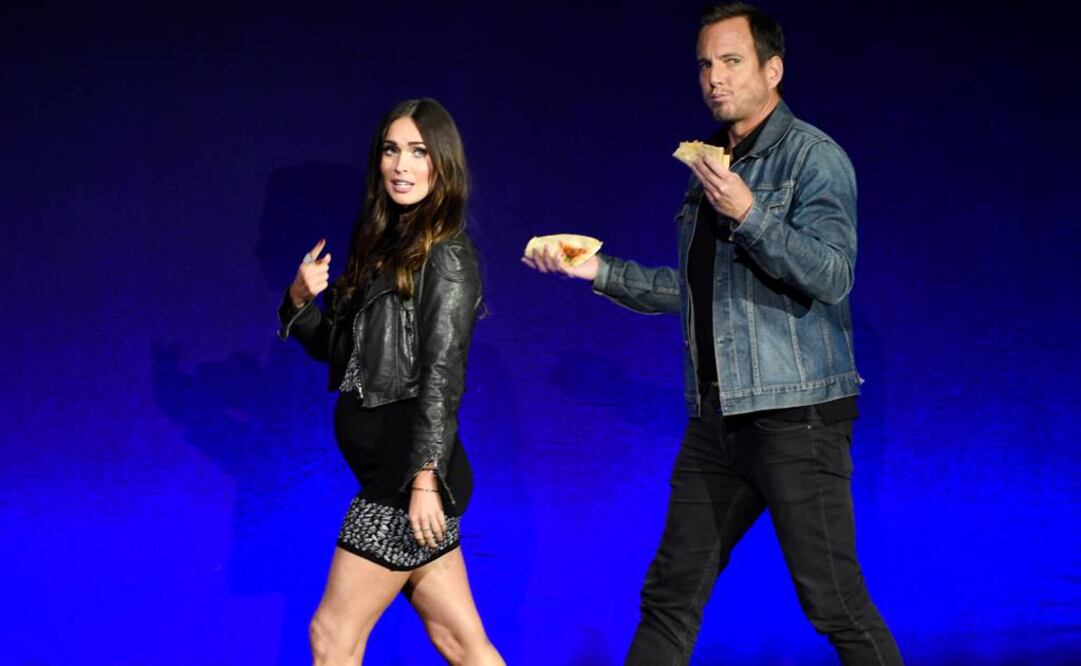 Fox lució un ajustado vestido negro del que era inevitable advertir la prominencia de su embarazo. (FOTO: AP)