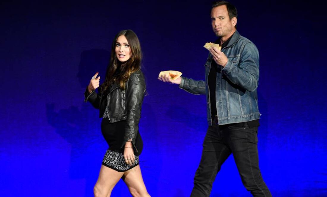 Fox lució un ajustado vestido negro del que era inevitable advertir la prominencia de su embarazo. (FOTO: AP)