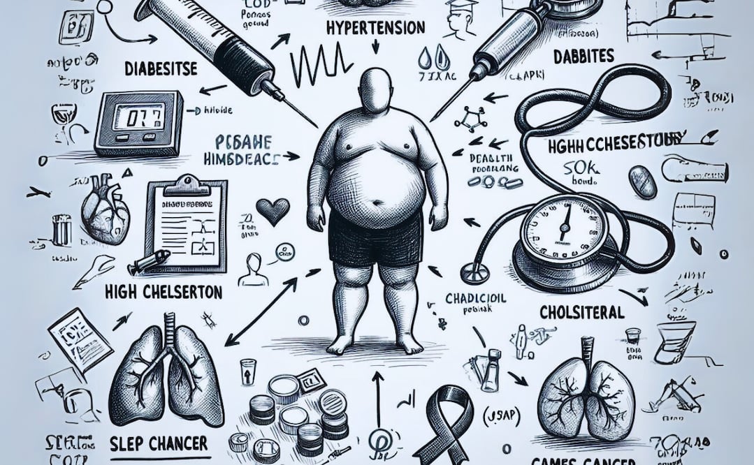 Nuestro país se ubica en los primeros lugares tanto de obesidad infantil como en adultos.  |  FOTO: Especial, generada con IA.