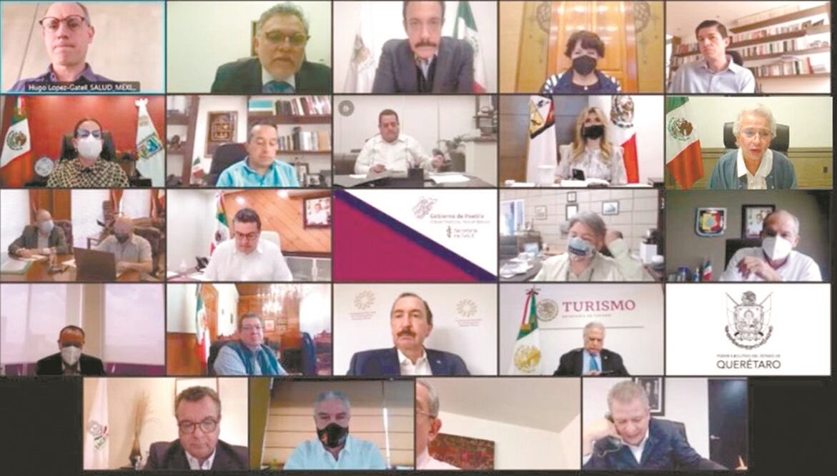 Hugo López-Gatell, subsecretario de Salud, sostuvo una reunión virtual con mandatarios estatales de la Conago. Foto: ESPECIAL